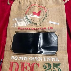 Christmas Burlap Gift Bag